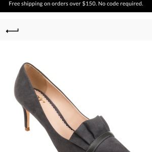 Dark gray suede marek pump